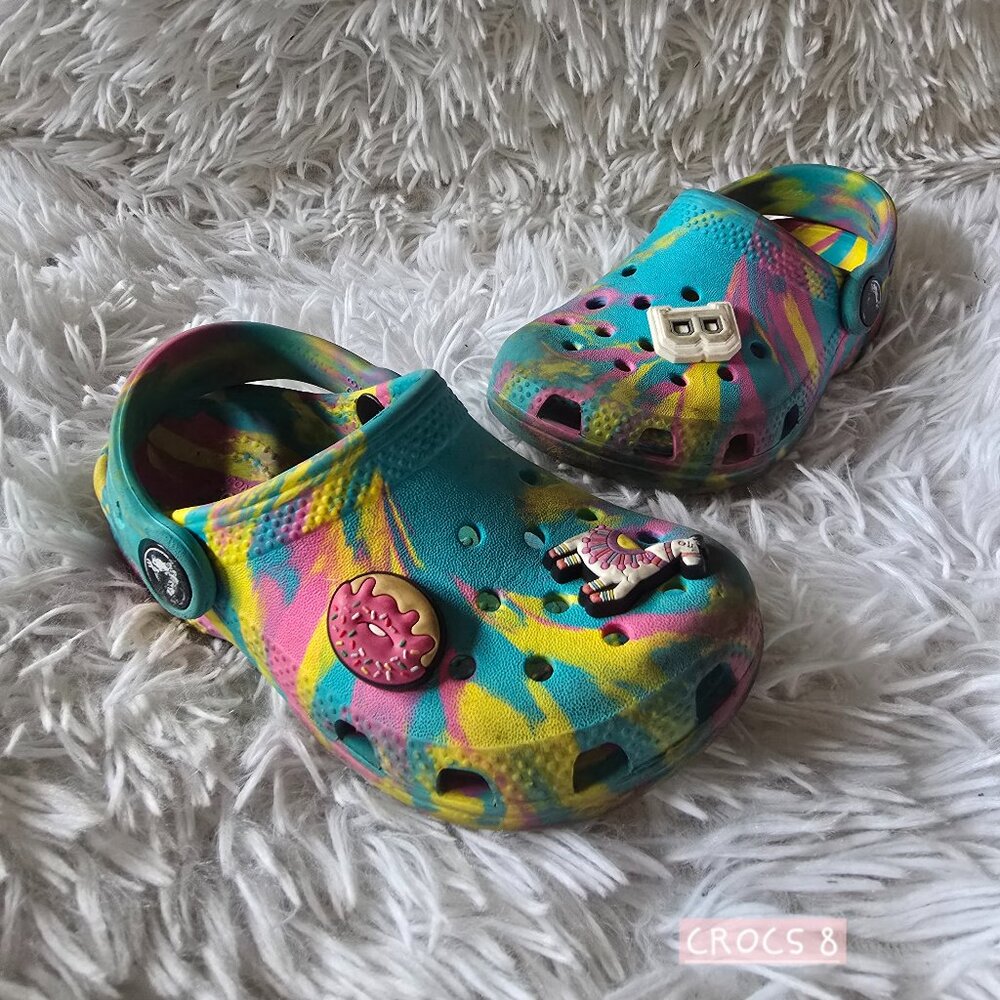 Crocs Kids Classic Marbled Tie-Dye